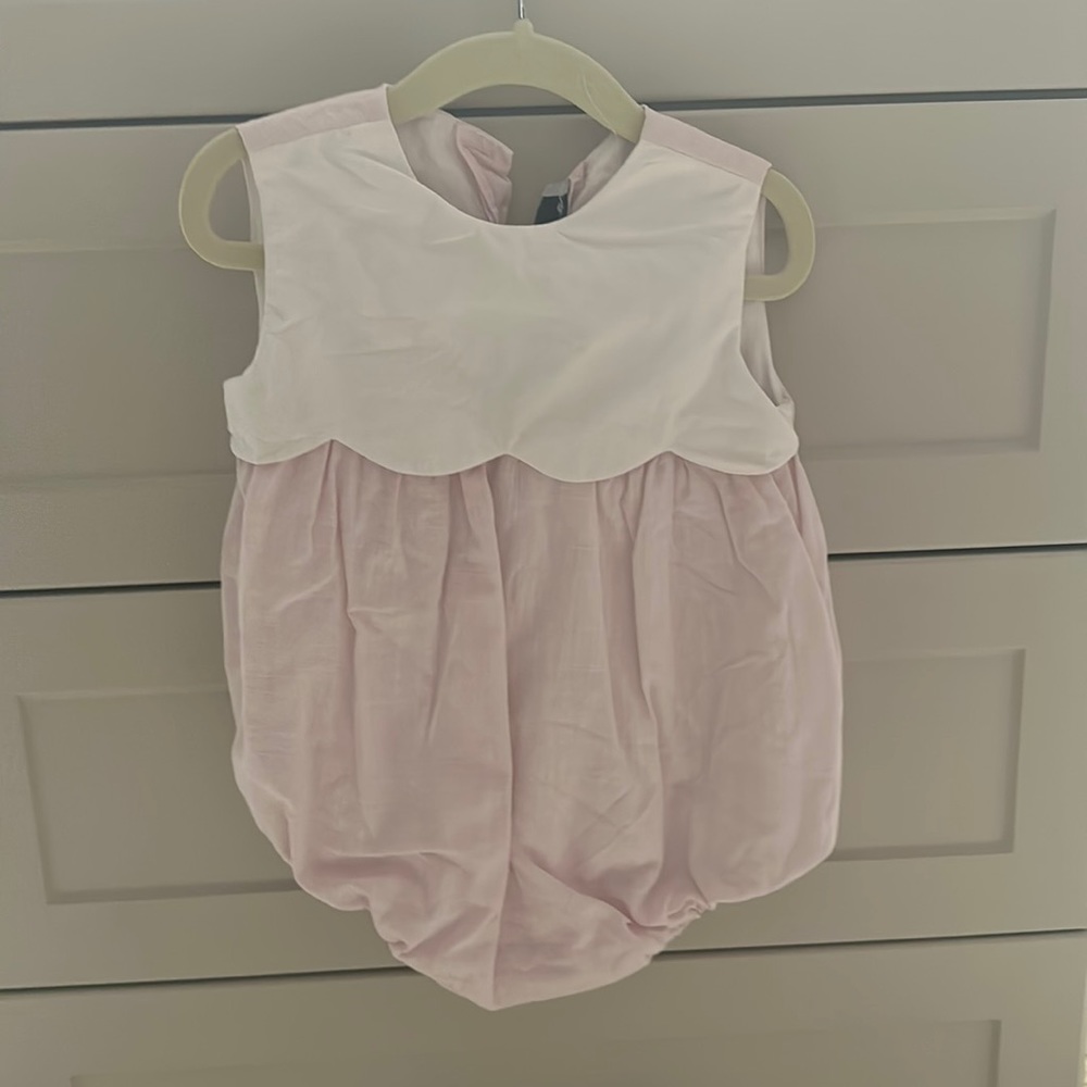 Sophie & Lucas 24m pink and white linen bubble